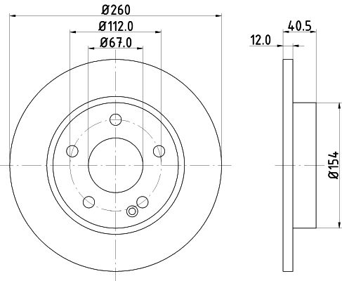 HELLA PAGID Тормозной диск 8DD 355 105-971